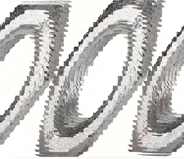 Hex Lock Nut: Distorted Thread Lock, M20x2.5, Grade 8 Steel, Zinc Finish