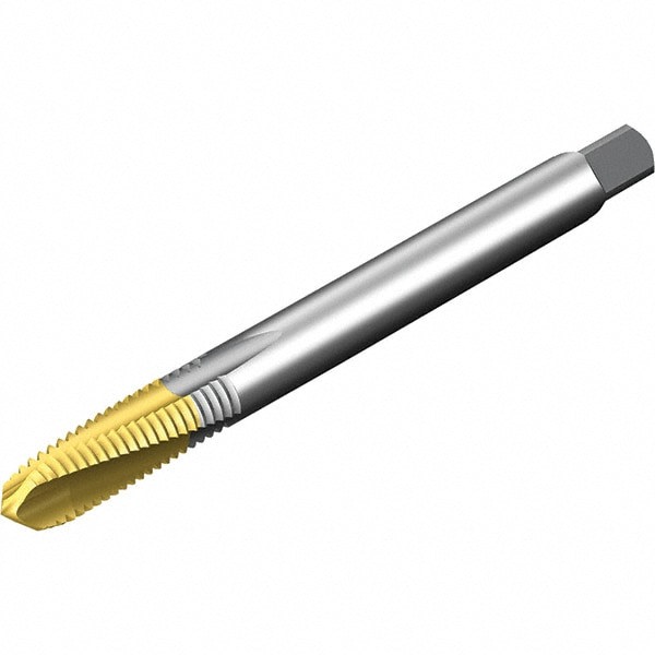 Spiral Flute Tap: 3 Flutes, 6HX Class of Fit, Powdered Metal & High Speed Steel, TIN Coated