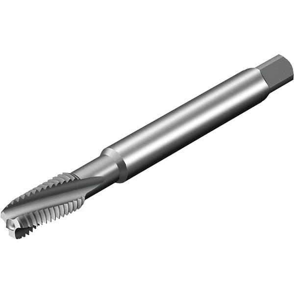 Spiral Flute Tap: 4 Flutes, 6HX Class of Fit, Powdered Metal & High Speed Steel, AlCrN Coated