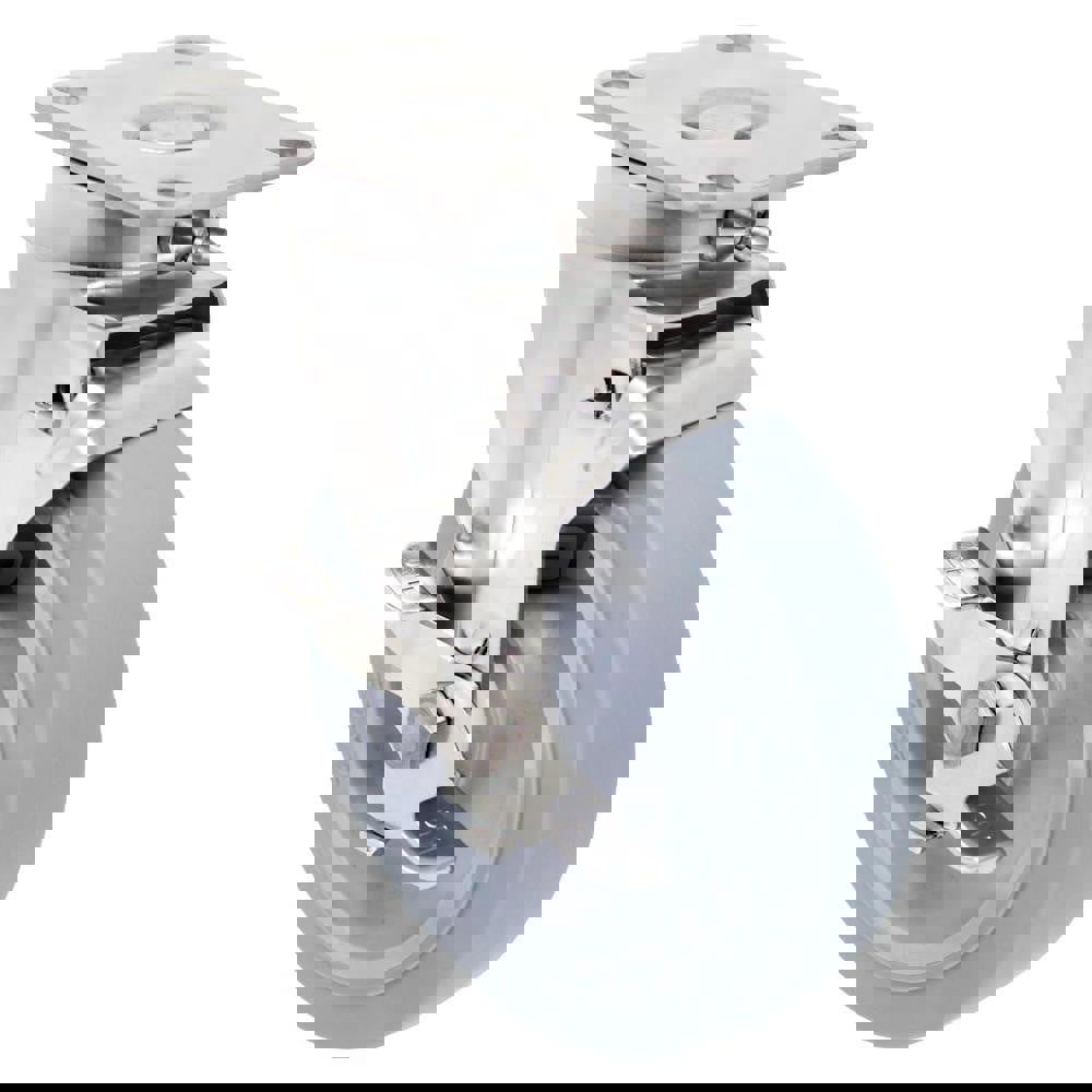 Top Plate Caster: Thermo Rubber, 5