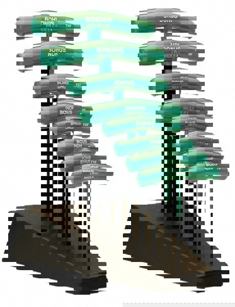 Torx Key Set: 8 Pc, T-Handle, T9 to T40