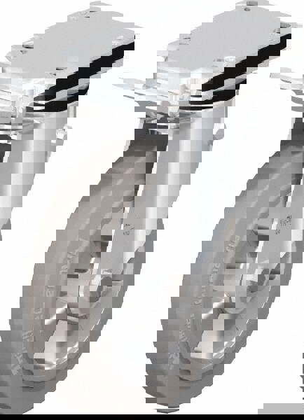 Swivel Top Plate Caster: Solid Rubber, 8