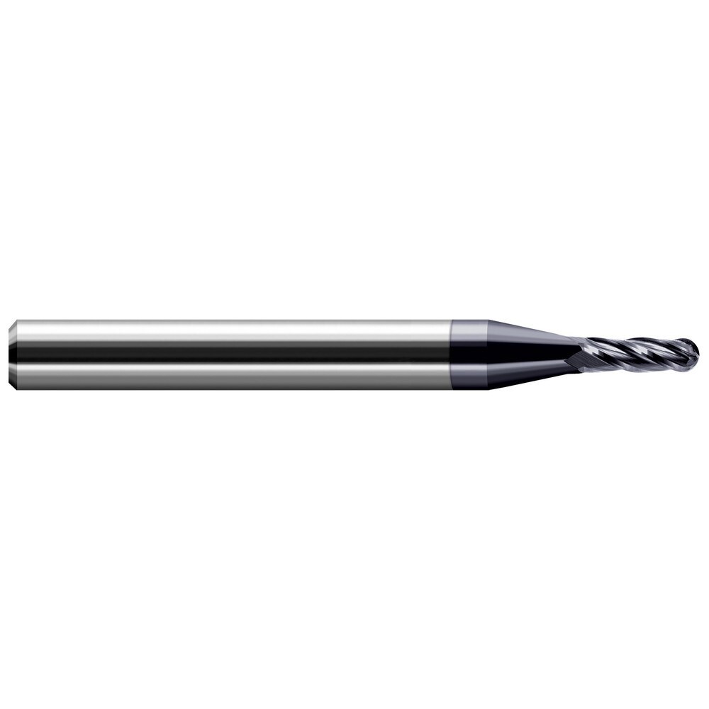 Ball End Mills; Mill Diameter (mm): 8.00mm ; Number Of Flutes: 4 ; End Mill Material: Solid Carbide ; Length of Cut (mm): 12.00mm ; Shank Diameter (mm): 8.00mm ; Overall Length (mm): 63.00mm