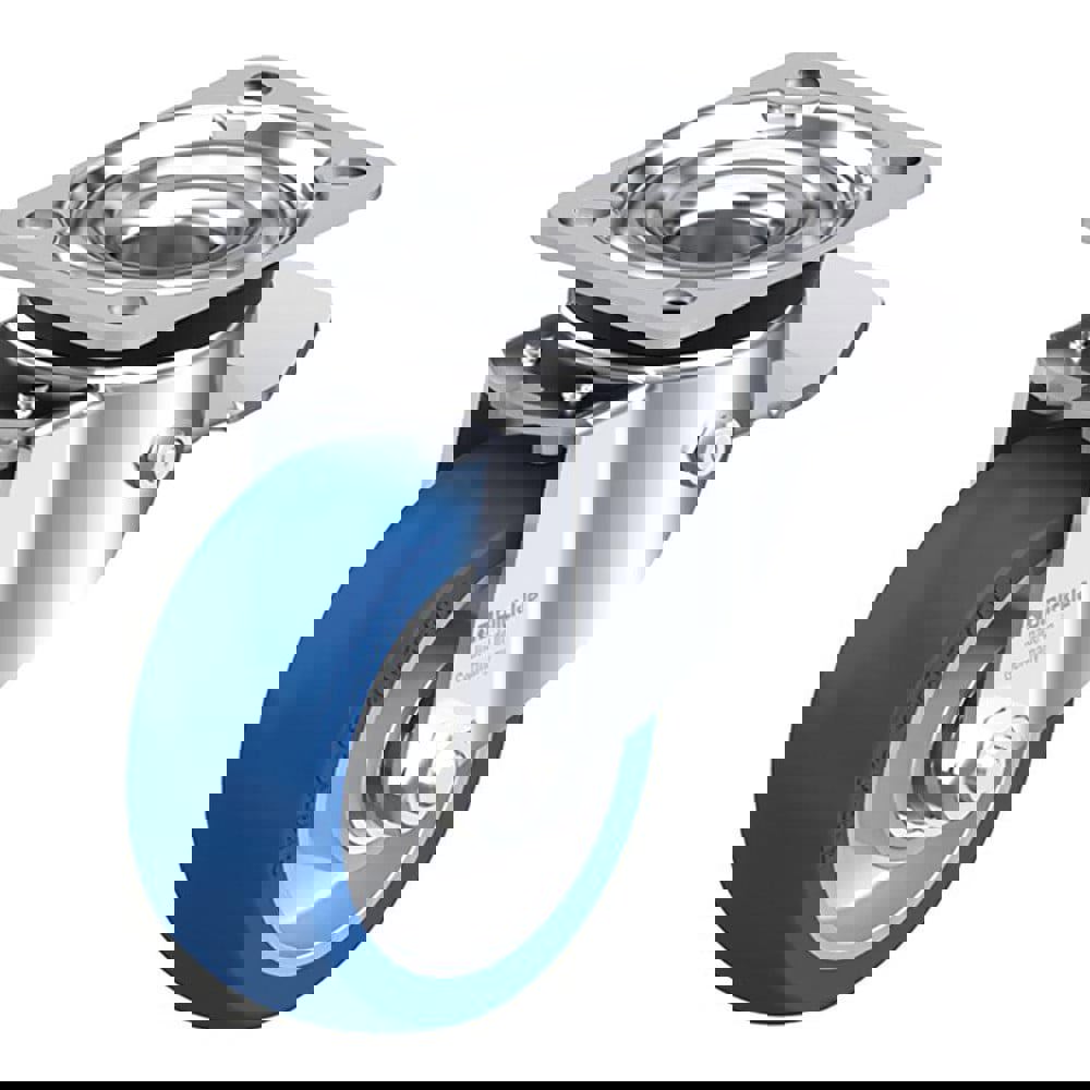 Swivel Top Plate Caster: Polyurethane-Elastomer Blickle Besthane, 4