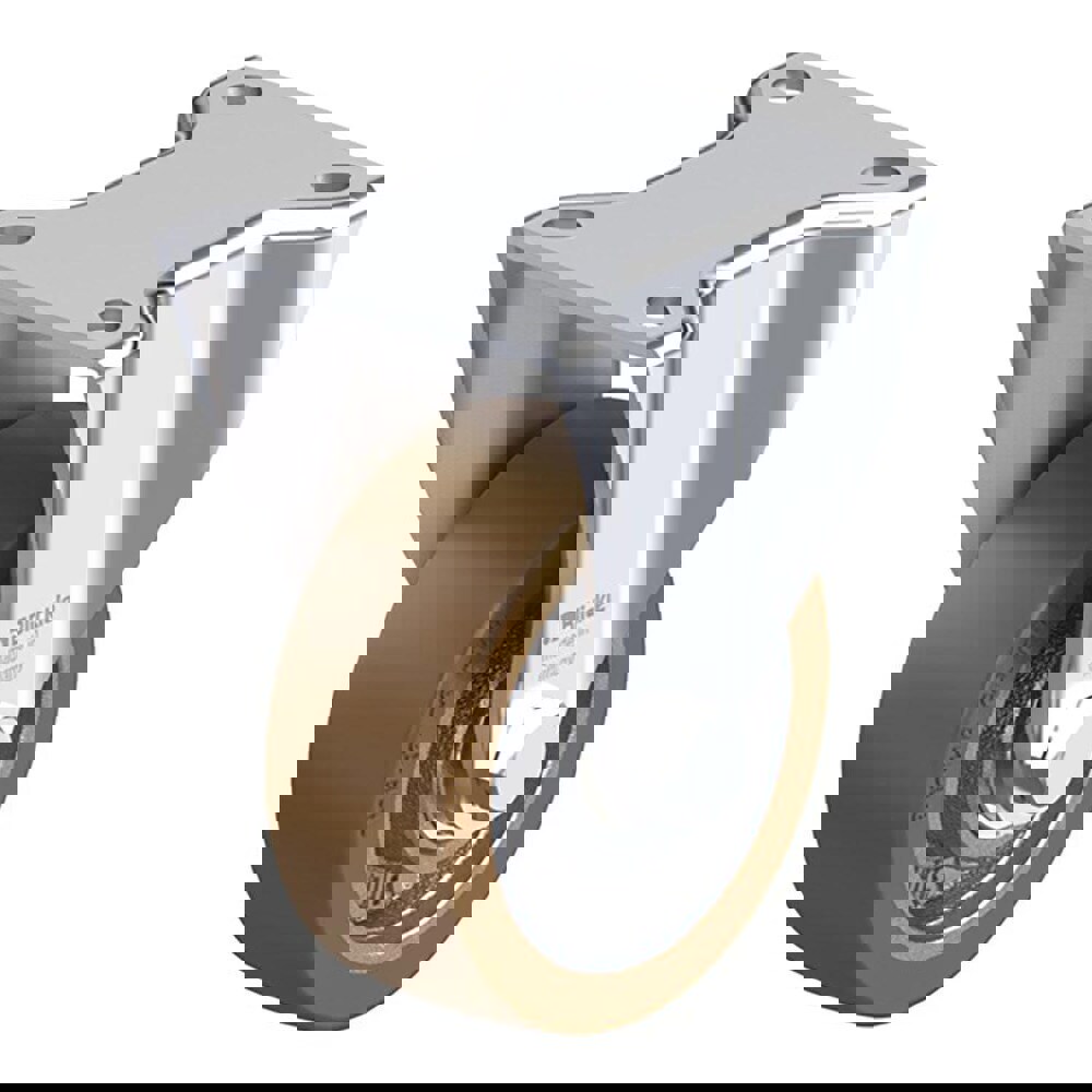 Rigid Top Plate Caster: Polyurethane-Elastomer Blickle Softhane, 4