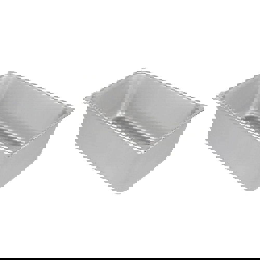 Food Pan Container: Stainless Steel, Rectangular