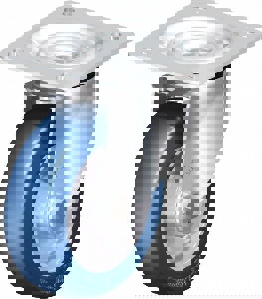 Swivel Top Plate Caster: Polyurethane-Elastomer Blickle Besthane, 5