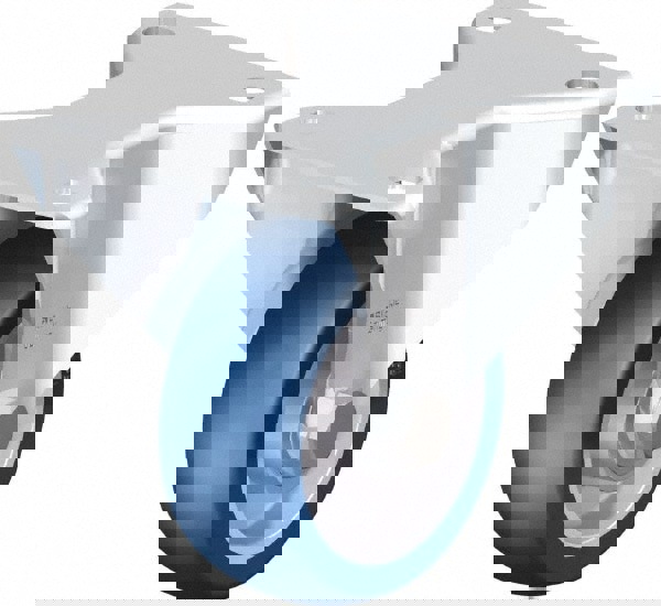 Rigid Top Plate Caster: Polyurethane-Elastomer Blickle Softhane, 4