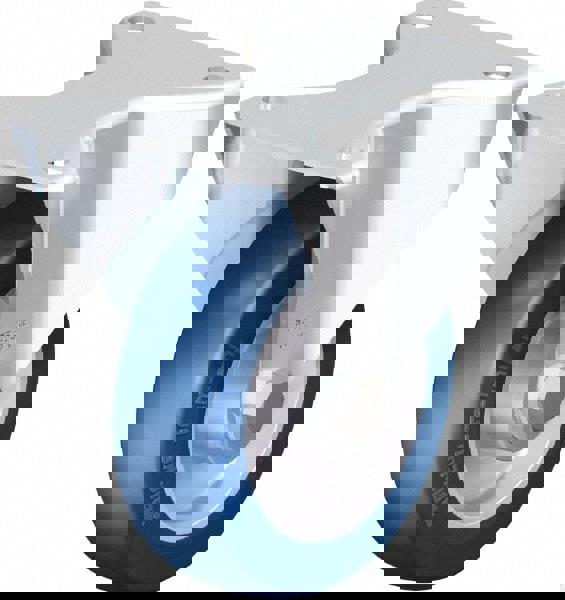 Rigid Top Plate Caster: Polyurethane-Elastomer Blickle Softhane, 5