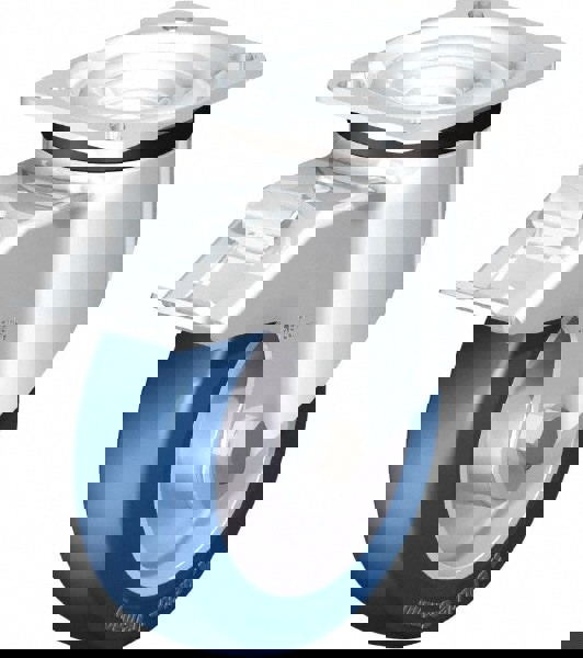 Swivel Top Plate Caster: Polyurethane-Elastomer Blickle Besthane, 5