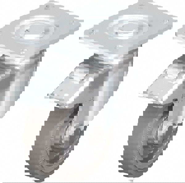 Swivel Top Plate Caster: Solid Rubber, 4