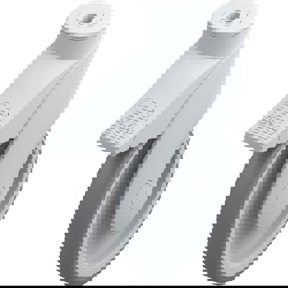 Standard Casters; Mount: Hollow Kingpin ; Caster Type: Swivel w/Brake ; Bearing Type: Precision Ball ; Style: Double Ball ; Wheel Diameter (Inch): 5 ; Wheel Width (Inch): 1-1/4