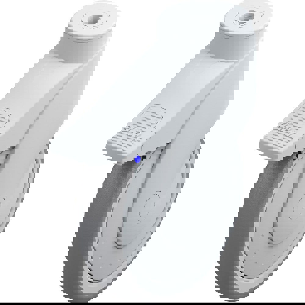 Standard Casters; Mount: Hollow Kingpin ; Caster Type: Swivel w/Brake ; Bearing Type: Precision Ball ; Style: Double Ball ; Wheel Diameter (Inch): 5 ; Wheel Width (Inch): 1-1/4