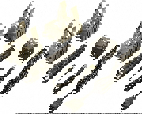 Handheld Flashlight: LED, 375 Lumens, 20 hr Max Run Time, Rechargeable Lithium-ion Battery (Included)