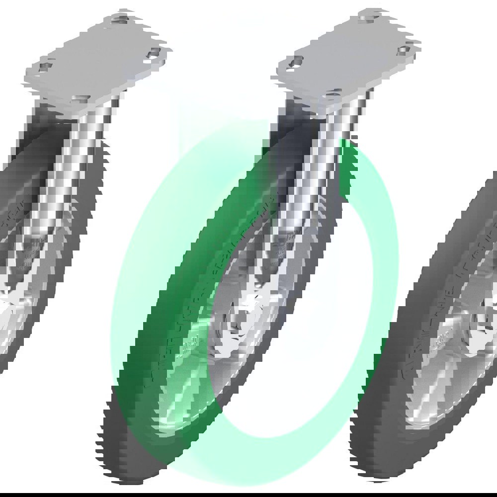 Top Plate Casters; Mount Type: Plate ; Number of Wheels: 1.000 ; Wheel Diameter (Inch): 8 ; Wheel Material: Rubber ; Wheel Width (Inch): 2 ; Wheel Color: Gray