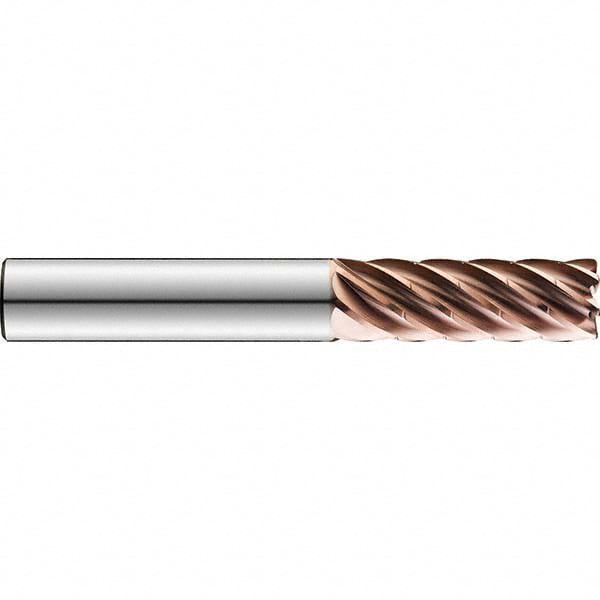Square End Mill: 25mm Dia, 100mm LOC, 25mm Shank Dia, 170mm OAL, 7 Flutes, Solid Carbide
