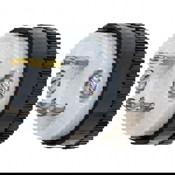 Locking Inlet: Plug, Industrial, ML-1P, 125V, Black & White