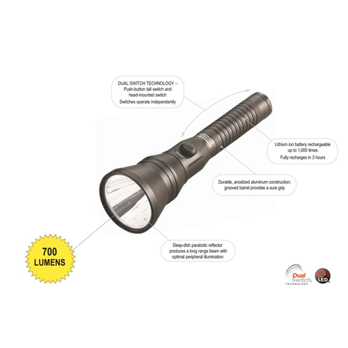 Handheld Flashlight: LED, 20 hr Max Run Time