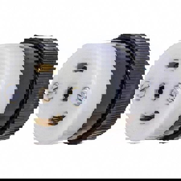 Locking Inlet: Connector, Industrial, ML-3R, 125 & 250V, Black & White