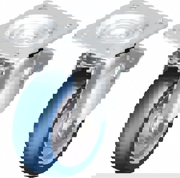 Swivel Top Plate Caster: Polyurethane-Elastomer Blickle Besthane, 4