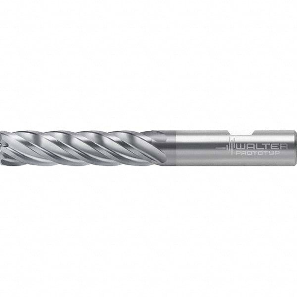 Corner Radius End Mill: 12 mm Dia, 50 mm LOC, 0.6 mm Radius, 5 Flutes, Solid Carbide