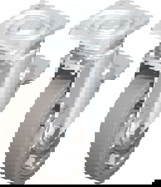 Swivel Top Plate Caster: Solid Rubber, 5