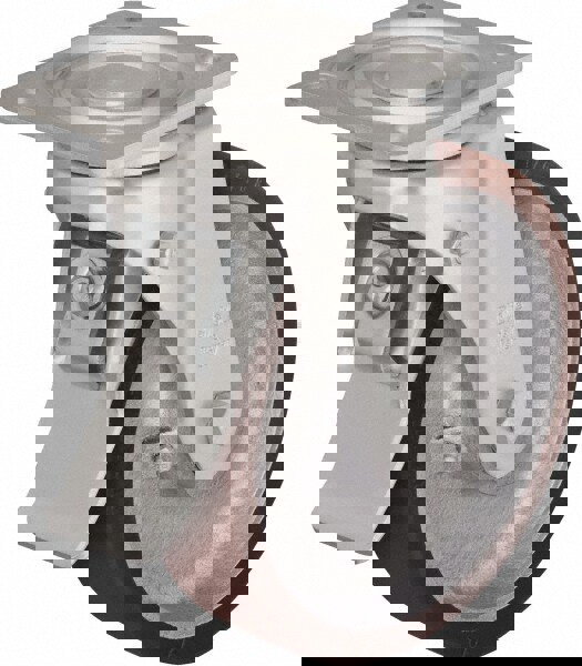 Swivel Top Plate Caster: Polyurethane-Elastomer Blickle Softhane, 6-1/2