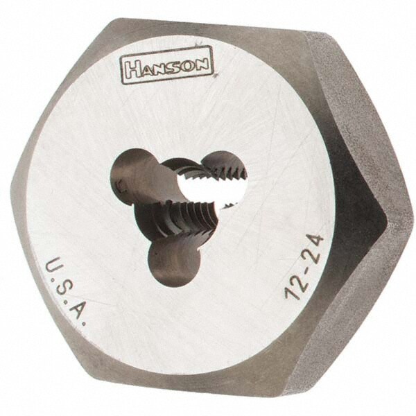 Hex Rethreading Die: #12-24, Right Hand, 1