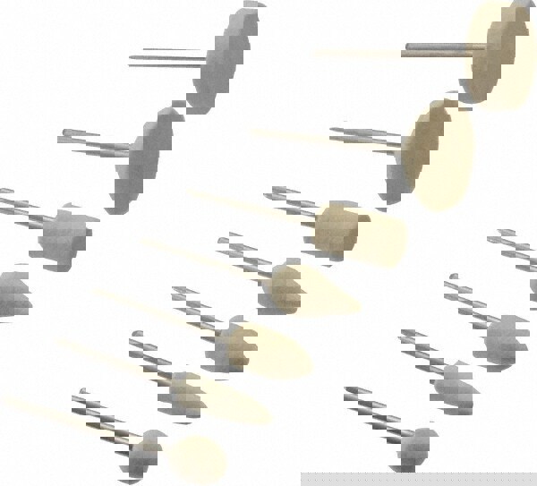 7 Piece, 3/32 Inch Shank Diameter, Wool Felt Bob Set