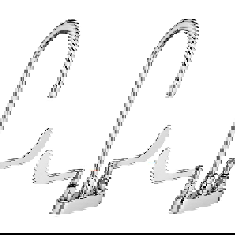 Lavatory Faucets; Inlet Location: Back ; Spout Type: Rigid; Swivel Gooseneck ; Inlet Pipe Size: 0.5 in ; Inlet Gender: Male ; Maximum Flow Rate: 1.5 ; Mounting Centers: 4 (Inch)