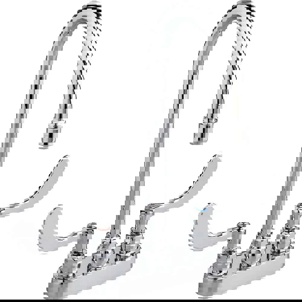 Lavatory Faucets; Inlet Location: Back ; Spout Type: Rigid; Swivel Gooseneck ; Inlet Pipe Size: 0.5 in ; Inlet Gender: Male ; Maximum Flow Rate: 0.3 ; Mounting Centers: 4 (Inch)