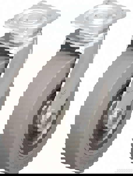 Swivel Top Plate Caster: Solid Rubber, 8