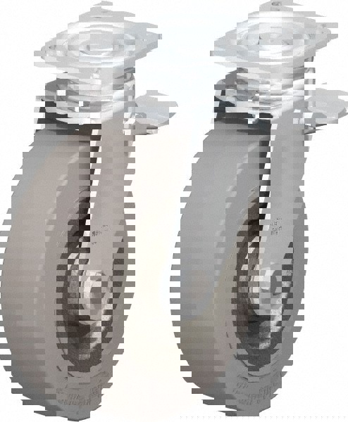 Swivel Top Plate Caster: Solid Rubber, 8