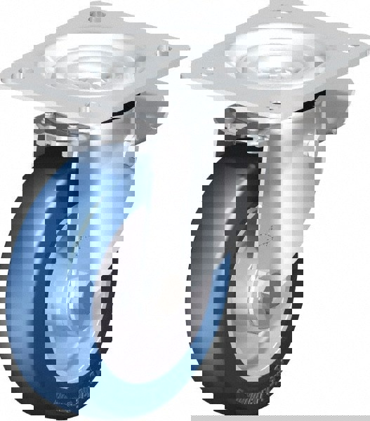 Swivel Top Plate Caster: Polyurethane-Elastomer Blickle Besthane, 5