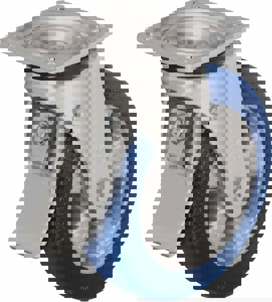 Swivel Top Plate Caster: Polyurethane-Elastomer Blickle Besthane, 6-1/2