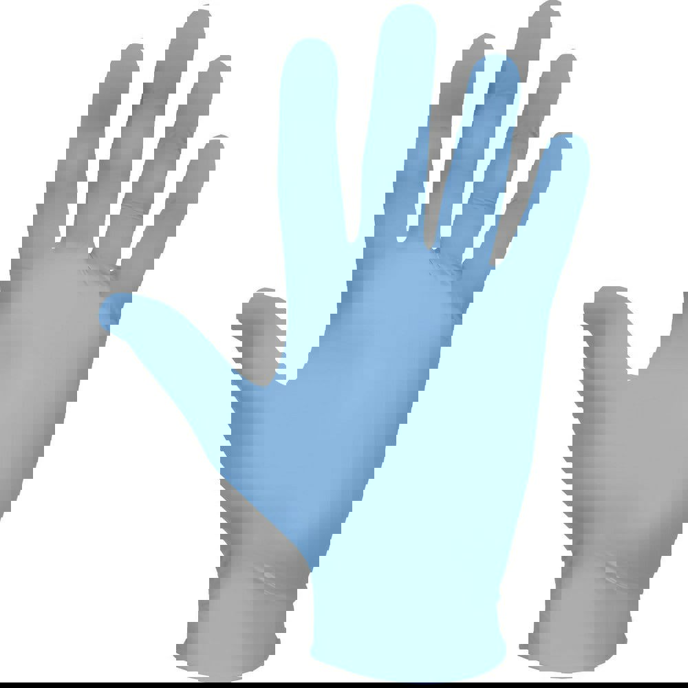 Disposable Gloves: Large, 2.5 mil Thick, Nitrile, Industrial Grade