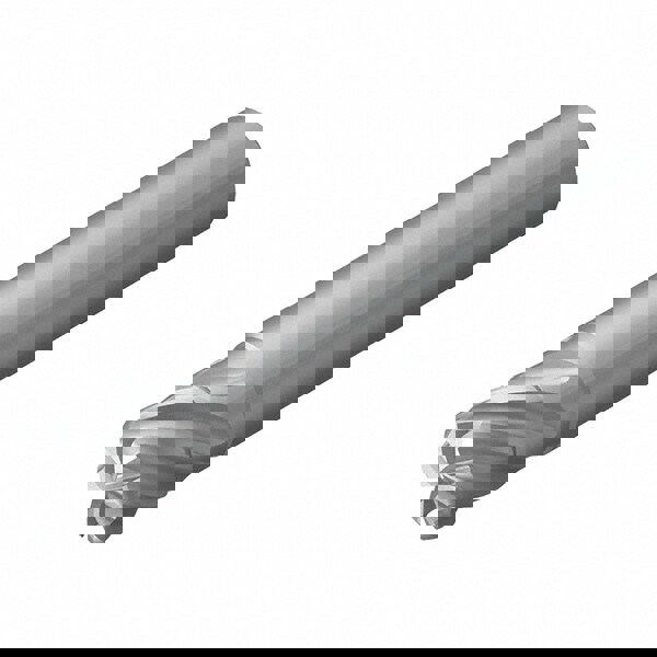 Corner Radius End Mill: 10 mm Dia, 7.5 mm LOC, 2 mm Radius, 6 Flutes, Solid Carbide