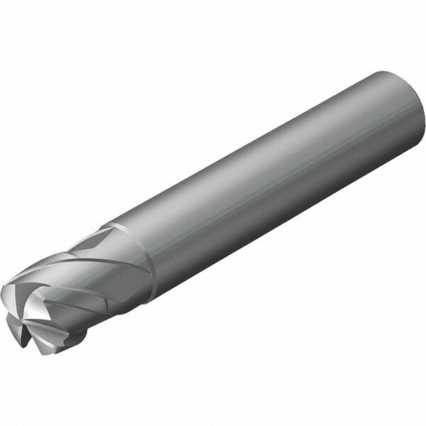 Corner Radius End Mill: 10 mm Dia, 7.5 mm LOC, 1.5 mm Radius, 4 Flutes, Ceramic