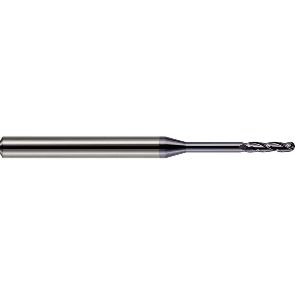 Ball End Mills; Mill Diameter (Inch): 1/32in ; Mill Diameter (Decimal Inch): 0.0310in ; Number Of Flutes: 3 ; End Mill Material: Solid Carbide ; Shank Diameter (Inch): 1/8in ; Shank Diameter (Decimal Inch): 0.1250