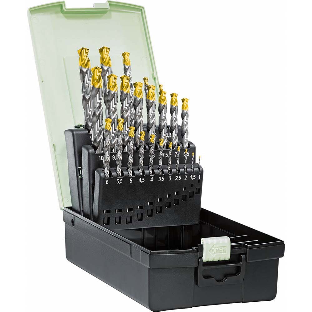 Drill Bit Set: Jobber Length Drill Bits, 24 Pc, 1