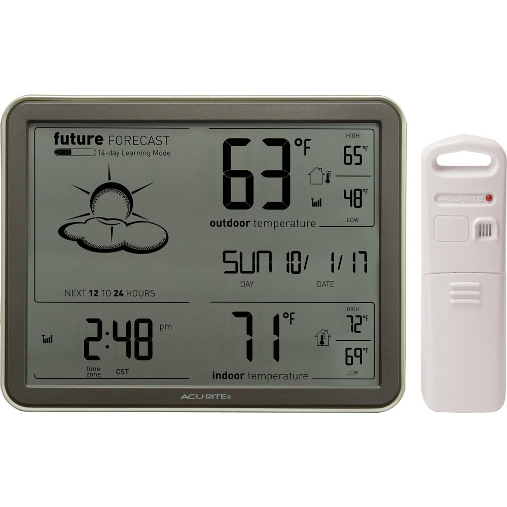 Weather Stations; Measures: Temperature ; Wifi Capability: No ; Lightning Detector: No ; Measures Indoor Temperature: Yes ; Anemometer: No ; Measures Indoor Humidity: No
