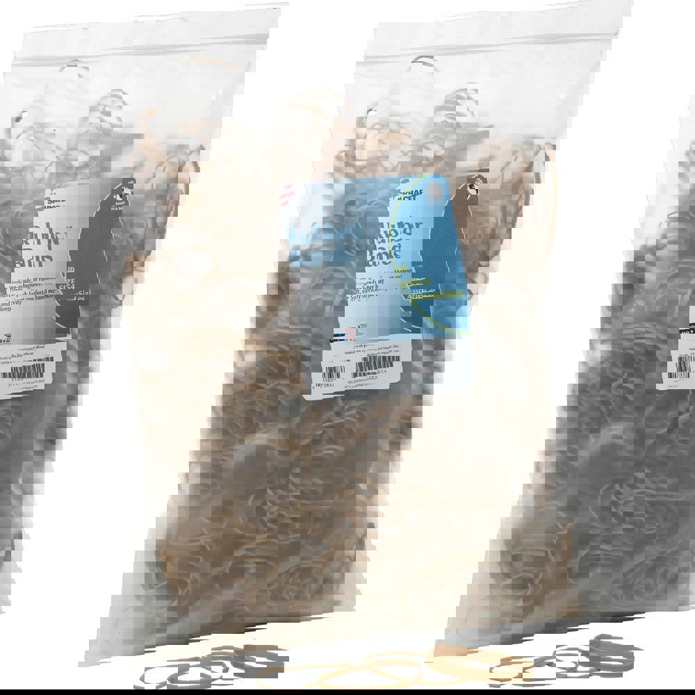 7510015783514, SKILCRAFT Rubber Bands, Size 54 (Assorted), Assorted Gauges, Beige, 1 lb Box, 1,900/Pack