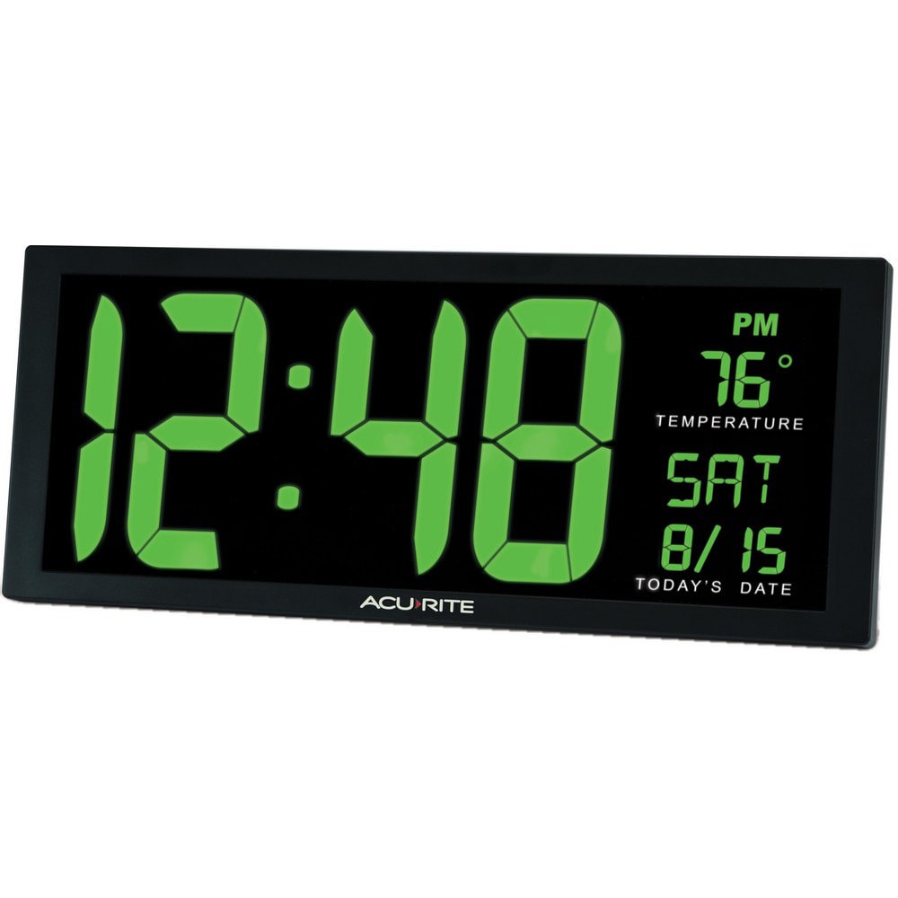 Clocks & Multi-Function Clocks; Type: Digital ; Color: Green; Black