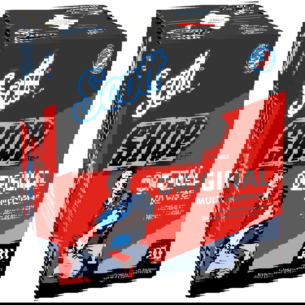 Scott Shop Towels Original (75190), Blue, Pop-Up Dispenser Box