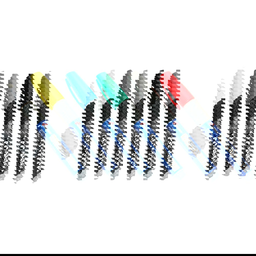 Paint Marker: White, Yellow, Blue, Green, Black & Red, Water-Based