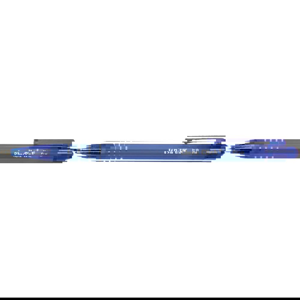 PEN, BALLPOINT, RUBBERIZED, RETRACTABLE, BLUE, FINE POINT