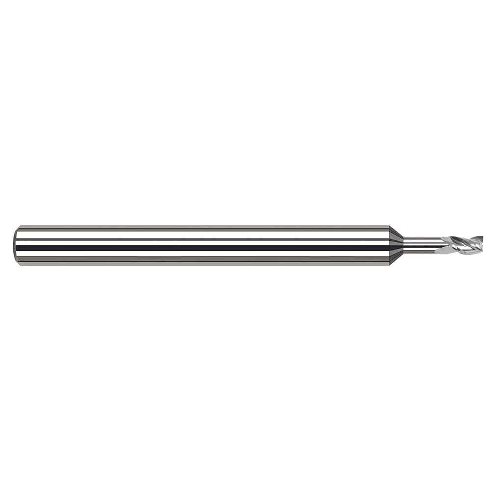 Square End Mills; Mill Diameter (mm): 0.80 ; Mill Diameter (Decimal Inch): 0.0310 ; Mill Diameter (Inch): 1/32 ; Number Of Flutes: 4 ; End Mill Material: Solid Carbide ; Length of Cut (Decimal Inch): 0.0460