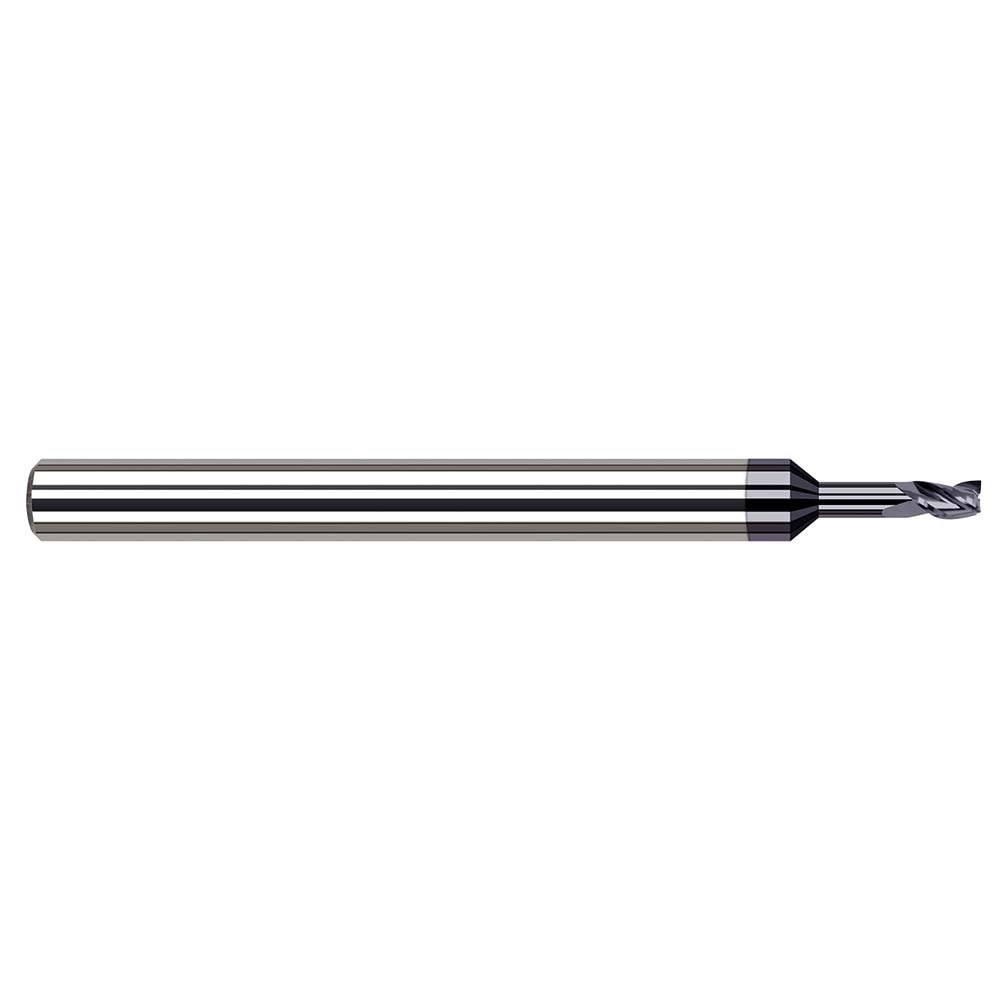 Square End Mills; Mill Diameter (mm): 0.80 ; Mill Diameter (Decimal Inch): 0.0310 ; Mill Diameter (Inch): 1/32 ; Number Of Flutes: 4 ; End Mill Material: Solid Carbide ; Length of Cut (Decimal Inch): 0.0460