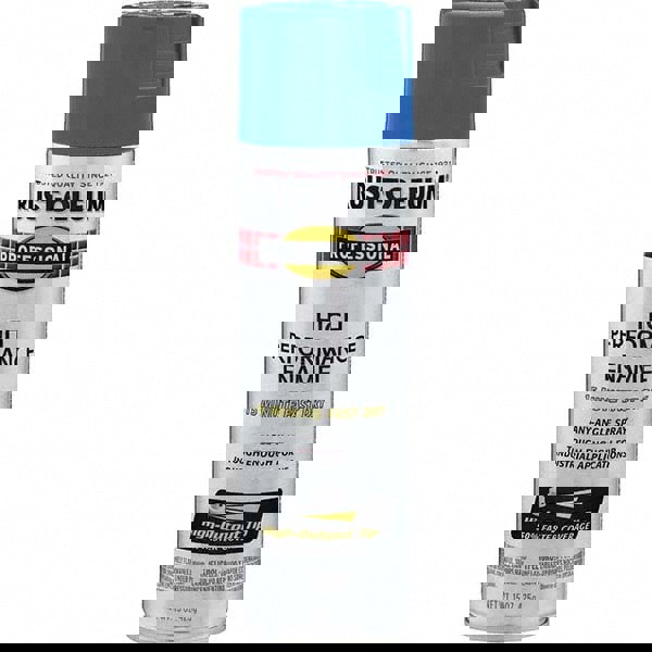 Rustproof Enamel Spray Paint: Safety Blue, Gloss, 15 oz