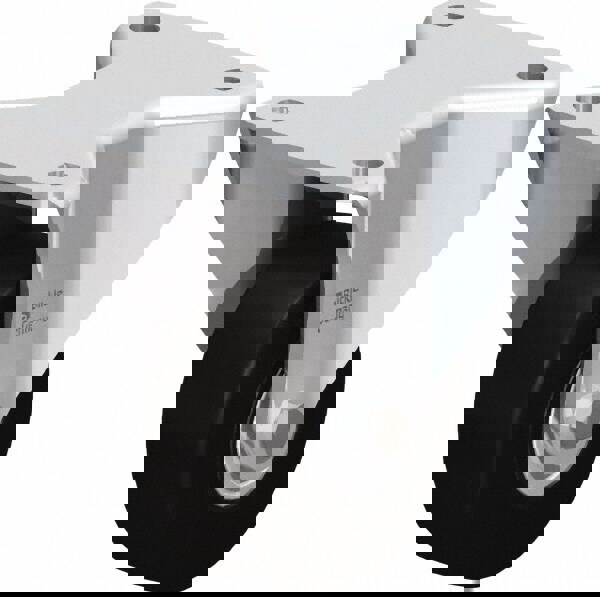 Rigid Top Plate Caster: Solid Rubber, 4